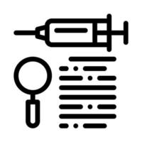 study of action of injection icon vector outline illustration