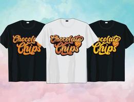 Chocolate chips Graffiti typography t shirt design vector