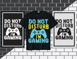 no molestar cita de juego vector de diseño de camiseta y taza