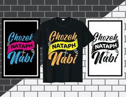 chozeh nataph cristiano inspirador refranes tipografía camiseta diseño vector