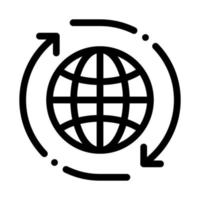 world internet network icon vector outline illustration