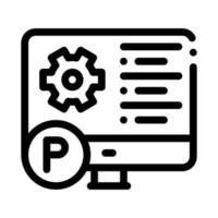 software process icon vector outline illustration