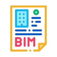 report on building information modeling icon vector outline illustration