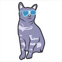 lindo diseño de ilustración de gato. vector