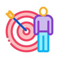 target hit icon vector outline illustration