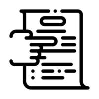 transaction document pointer icon vector outline illustration