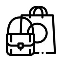 Bag Fashion Style Icon Vector Outline Illustration