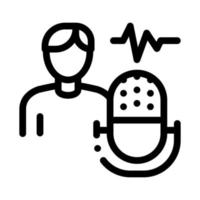 Testing Music Performance on Man Icon Illustration vector