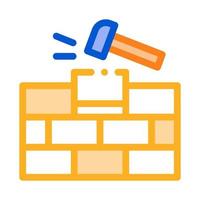 Installing Brick Icon Vector Outline Illustration