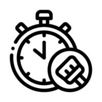 Stopwatch Brush Icon Vector Outline Illustration