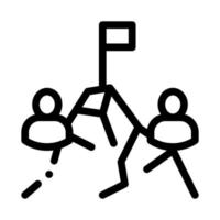 Rock Climb Race Icon Vector Outline Illustration