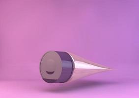 Cosmetic cream tube on a pink background. 3d rendering. photo