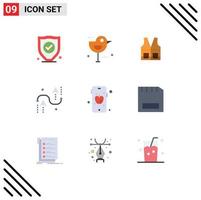 Universal Icon Symbols Group of 9 Modern Flat Colors of mobile development jacket design coding Editable Vector Design Elements