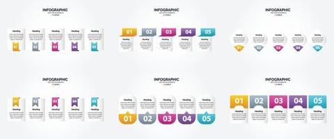 este conjunto de infografías vectoriales es excelente para publicitar su negocio en folletos. volantes y revistas. vector