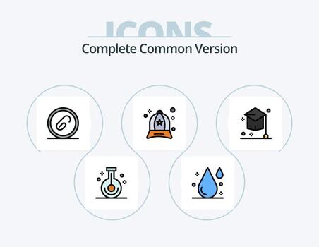 Complete Common Version Line Filled Icon Pack 5 Icon Design. web. development. storage. coding. save vector