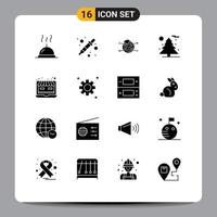 Set of 16 Modern UI Icons Symbols Signs for online store shop chart laptop plant Editable Vector Design Elements