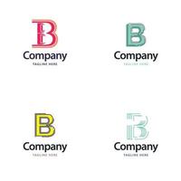 letra b diseño de paquete de logotipos grandes diseño de logotipos modernos y creativos para su negocio vector