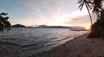 Sunset glow on The beach photo