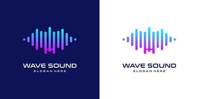 Sound wave logo design inspiration vector