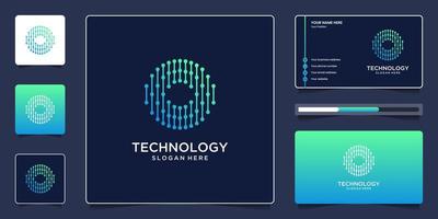 Globe tech logo with simple icon shape logo design branding, Abstract sphere, world and circle vector