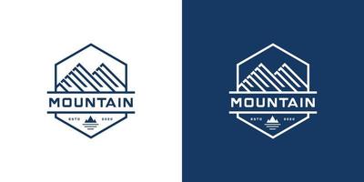 inspiración para el diseño del logotipo de marketing de montaña vector