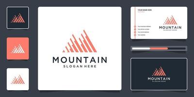 símbolo creativo de diseño de logotipo de montaña para marketing moderno, análisis, planificación. vector
