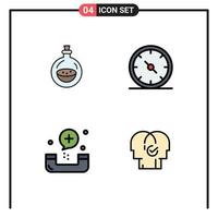 4 Creative Icons Modern Signs and Symbols of perfume disease spray gauge fitness Editable Vector Design Elements