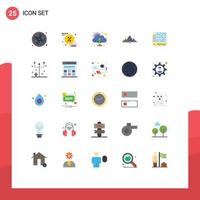 paquete de iconos de vector de stock de 25 signos y símbolos de línea para elementos de diseño de vector editables de montaña de emisión de naturaleza de ableton