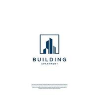 Creative building structure logo design real estate, architecture, construction vector