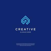 Abstract initials letter A logo design vector