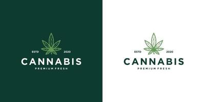 Marijuana health medical cannabis logo designs vector hemp cbd oil extract green leaf