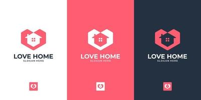 Modern house logo design with flat and minimalist concept for real estate vector