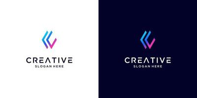 Abstract modern letter C logo design inspiration vector