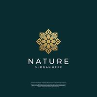 abstract luxury ornament flower logo design inspiration vector