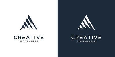 Creative letter A logo design inspiration vector