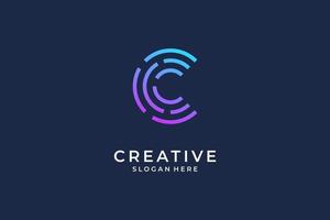 Initial C logo design inspiration vector