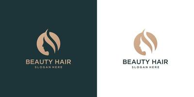 beautiful woman face logo design inspiration vector