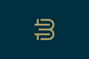 inspiración en el diseño del logotipo de la letra b dorada vector