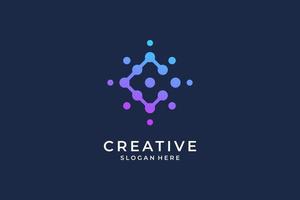 Initial dot C logo design technology vector
