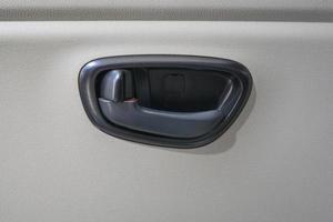 close-up door handle with car lock inside photo