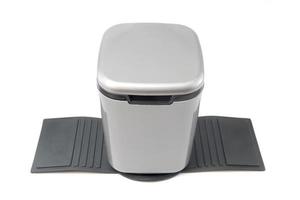 mini car dustbin isolated on a white background photo