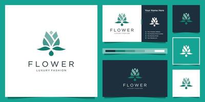 Minimalist elegant flower rose luxury beauty salon, fashion, skincare, cosmetic, yoga and spa products vector