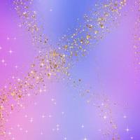 Gold sparkle with gradient unicorn color background photo