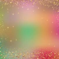 Gold sparkle with gradient iridescent color background photo