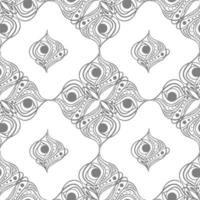 seamless tile pattern of abstract geometric gray elements on white background, texture, design photo