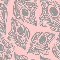 seamless pattern of gray abstract decorative elements on a pink background, texture, design photo