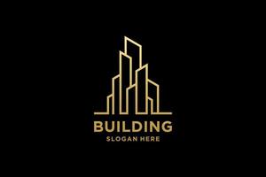 Luxury building architecture logo design vector