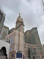 Mecca, Saudi Arabia, Jan 2023 - A beautiful daytime view of the Mecca Clock Tower in front of the Grand Mosque in Mecca, Saudi Arabia. photo