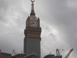 Mecca, Saudi Arabia, Jan 2023 - A beautiful daytime view of the Mecca Clock Tower in front of the Grand Mosque in Mecca, Saudi Arabia. photo