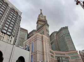 Mecca, Saudi Arabia, Jan 2023 - A beautiful daytime view of the Mecca Clock Tower in front of the Grand Mosque in Mecca, Saudi Arabia. photo